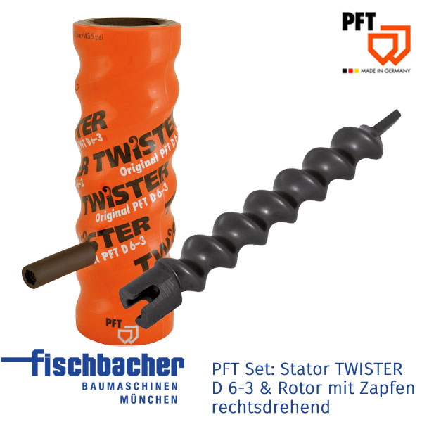 Fischbacher PFT Set Rotor Stator D 6-3 mit Zapfen rechtsdrehend