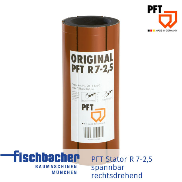 Fischbacher PFT Stator R 7-2,5 spannbar, rechtsdrehend