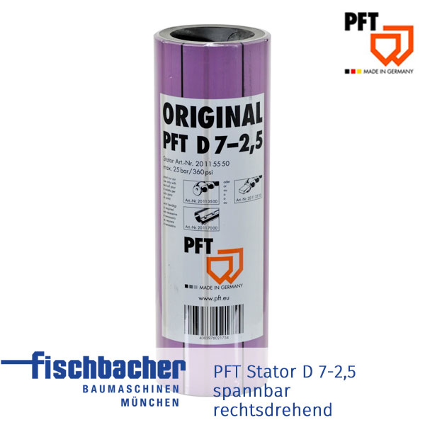 Fischbacher PFT Stator D 7-2,5 spannbar, rechtsdrehend