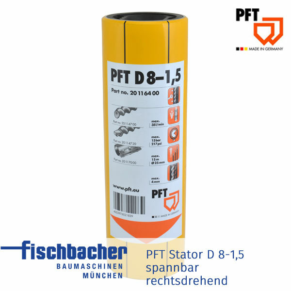 Fischbacher PFT Stator D 8-1,5 spannbar, rechtsdrehend