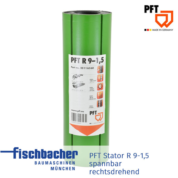 Fischbacher PFT Stator R 9-1,5 spannbar, rechtsdrehend