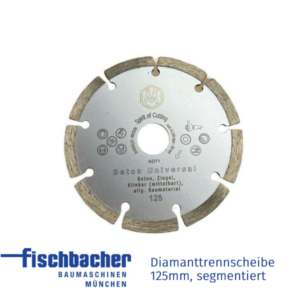 Fischbacher Diamanttrennscheibe 125mm segmentiert