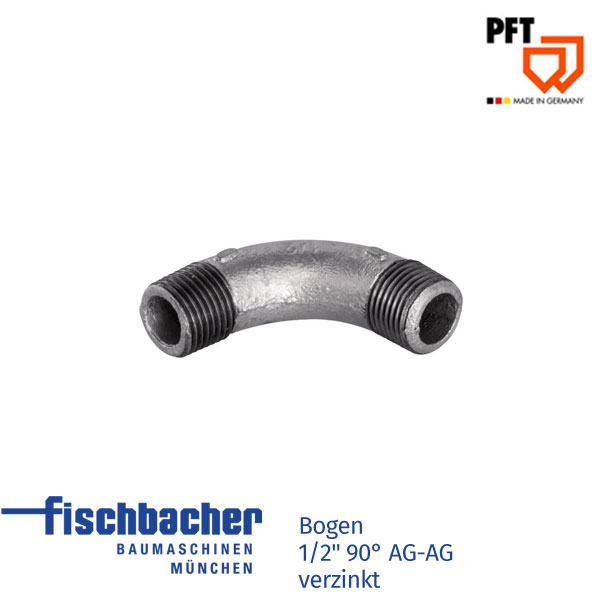 Fischbacher PFT Bogen 1/2" 90° AG-AG verzinkt 20203511