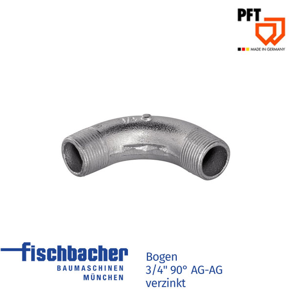 Fischbacher PFT Bogen 3/4" 90° AG-AG verzinkt 00008899