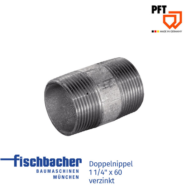 Fischbacher Doppelnippel 1 1/4" x 60 verzinkt 00001792