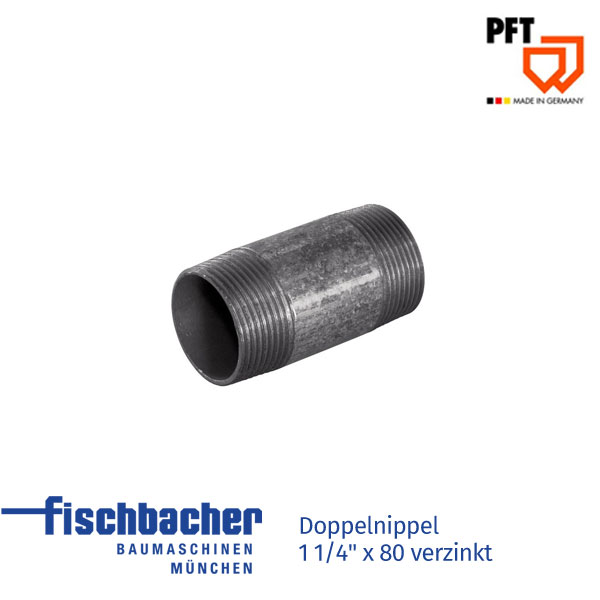 Fischbacher PFT Doppelnippel 1 1/4" x 80 verzinkt 20203270