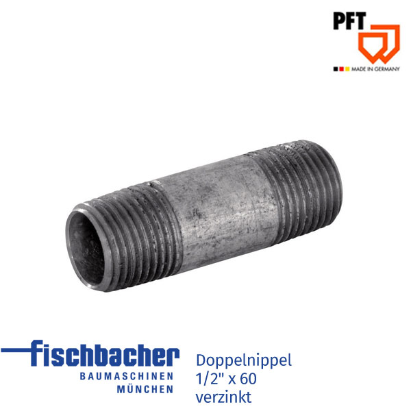 Fischbacher Doppelnippel 1/2" x 60 verzinkt 20203401