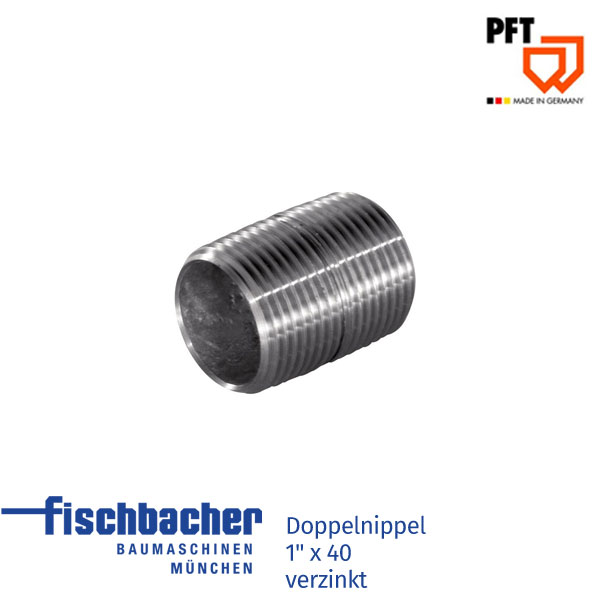 Fischbacher Doppelnippel 1" x 40 verzinkt 20203256