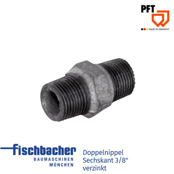 Fischbacher Doppelnippel Sechskant 3/8" verzinkt 20203710