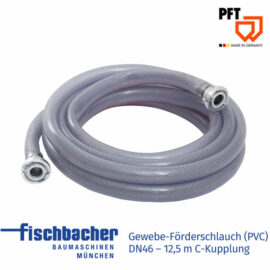 PFT Gewebe-Förderschlauch (PVC) DN46 – 12,5 m C-Kupplung