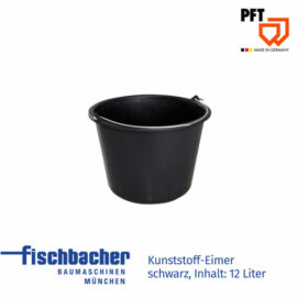 PFT Kunststoff-Eimer schwarz, Inhalt: 12 Liter