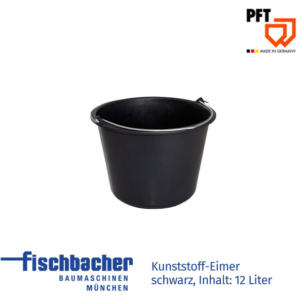 Fischbacher Kunststoff-Eimer schwarz, Inhalt: 12 Liter 20227200