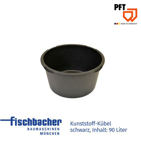 Fischbacher Kunststoff-Kübel schwarz 90 Liter 20227300