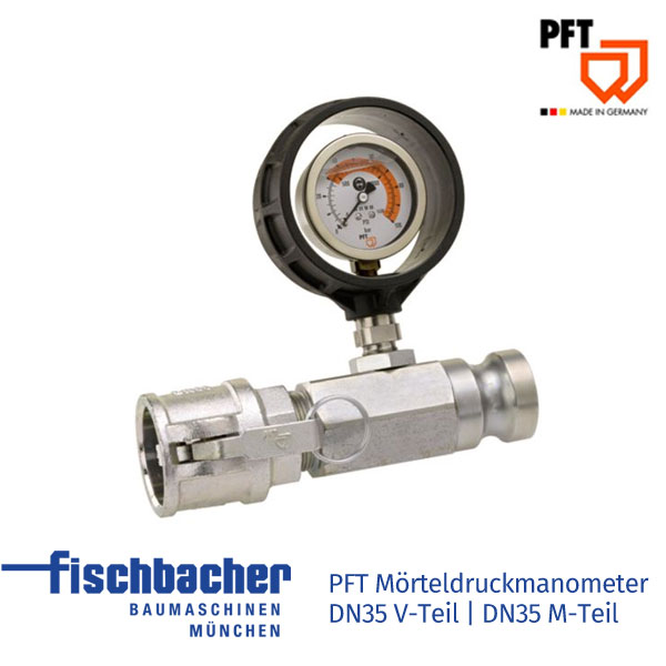 Fischbacher PFT Mörteldruckmanometer DN35 V-Teil M-Teil 00102228