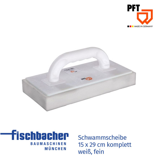 Fischbacher PFT Schwammscheibe 15 x 29 cm komplett weiß, fein 20221530
