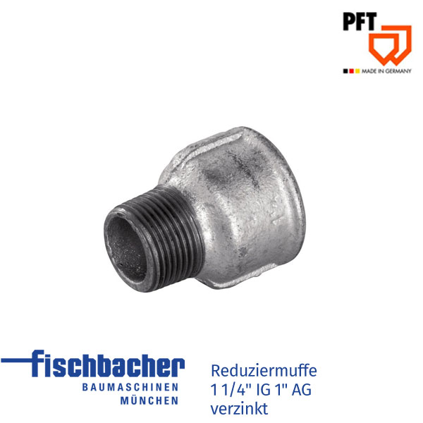 Fischbacher Reduziermuffe 1 1/4" IG 1" AG verzinkt 20205500