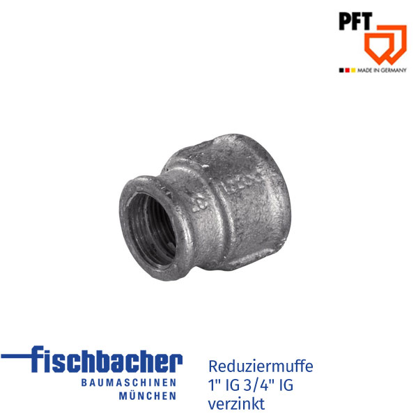 Fischbacher PFT Reduziermuffe 1" IG 3/4" IG verzinkt 00023585