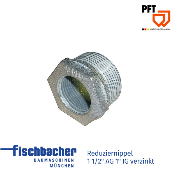 Fischbacher PFT Reduziernippel 1 1/2" AG 1" IG verzinkt 20205010