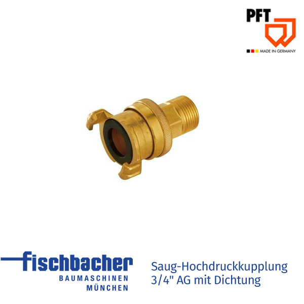 Fischbacher Saug-Hochdruckkupplung 3/4" AG mit Dichtung 20201681