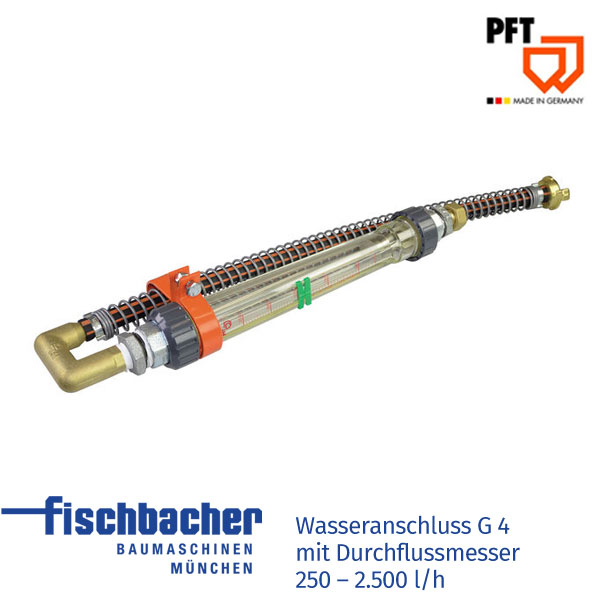 PFT Wasseranschluss G 4 mit Durchflussmesser 250 – 2.500 l/h