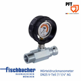 Mörteldruckmanometer DN25 V-Teil |1 1/4″ AG