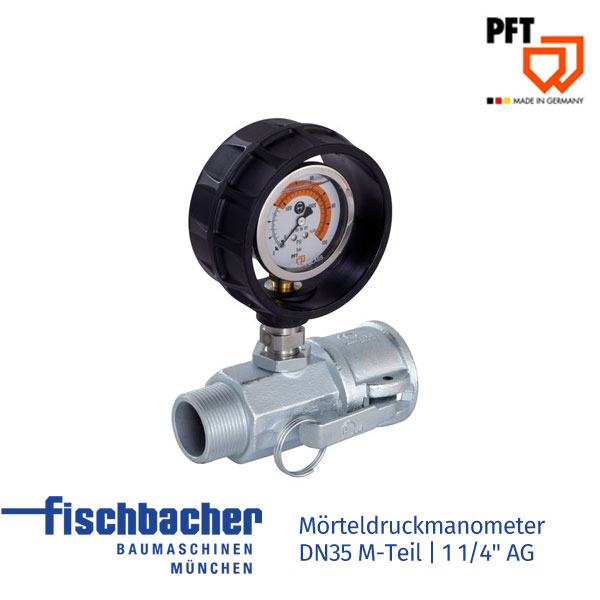Fischbacher Mörteldruckmanometer DN35 M-Teil | 1 1/4" AG 00160003