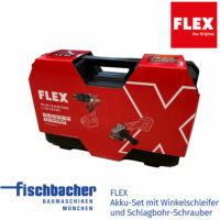 fischbacher flex akku set winkelschleifer schlagbohr schrauber koffer flex516198