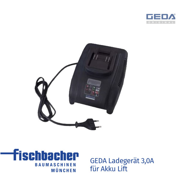 Fischbacher Ladegerät 3,0A GEDA Akku Lift - GED 65430