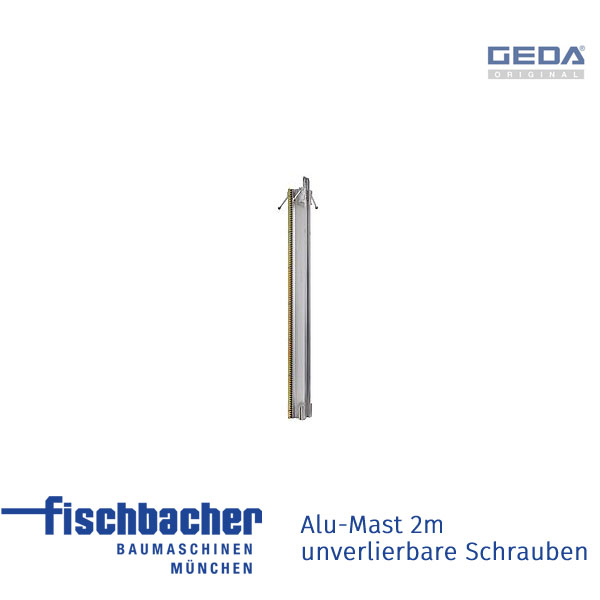 Fischbacher GEDA Alu-Mast 2m mit unverlierbaren Schrauben - GED 01748