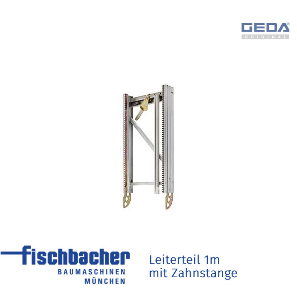 Fischbacher GEDA Leiterteil 1m mit Zahnstange, Kabelführung und Schnellverschluss - GED 02507