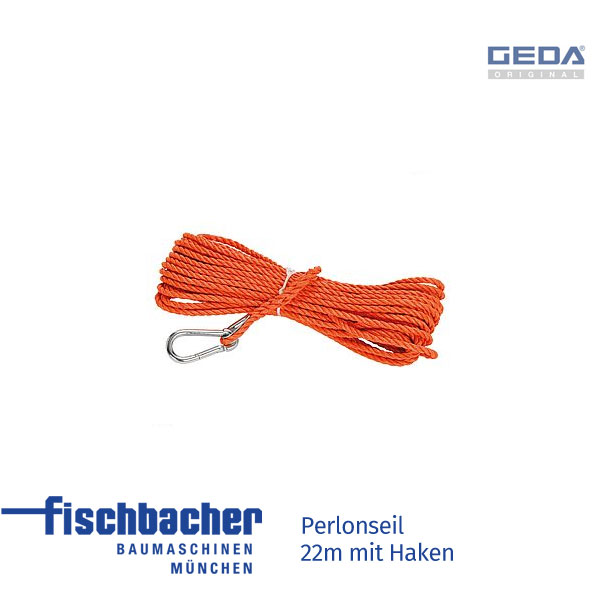 Fischbacher GEDA Perlonseil 22m mit Haken - GED 02215