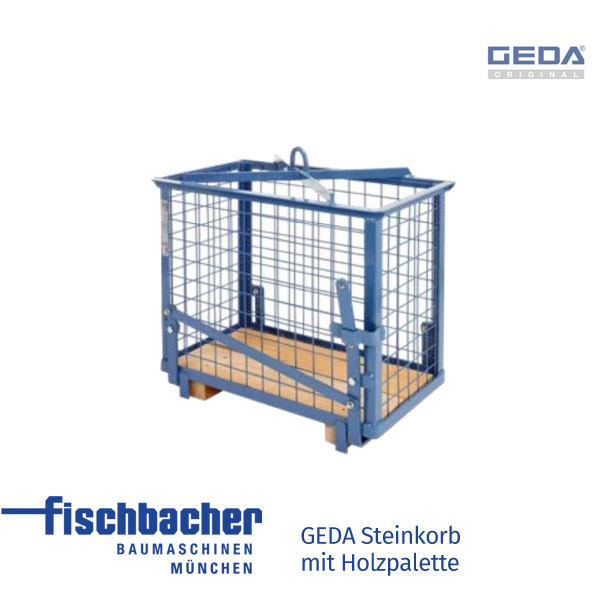 Fischbacher GEDA Steinkorb mit Holzpalette - GED 01816