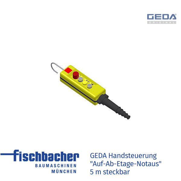 Fischbacher GEDA Handsteuerung "Auf-Ab-Etage-Notaus" 5 m steckbar - GED 60853