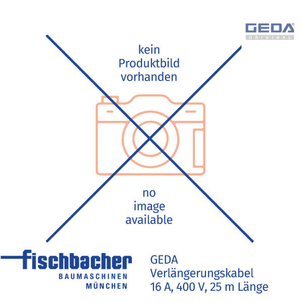 Fischbacher GEDA Verlängerungskabel 16 A, 400 V, 25 m Länge - GED 01168