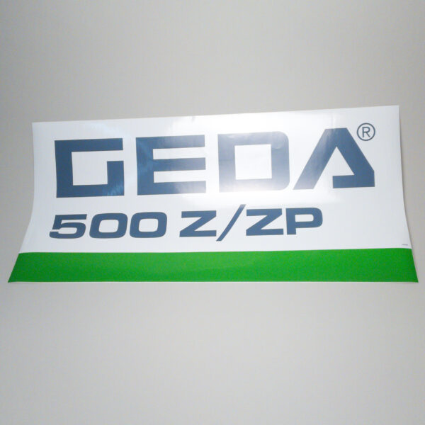 Schild - GEDA 500 Z/ZP