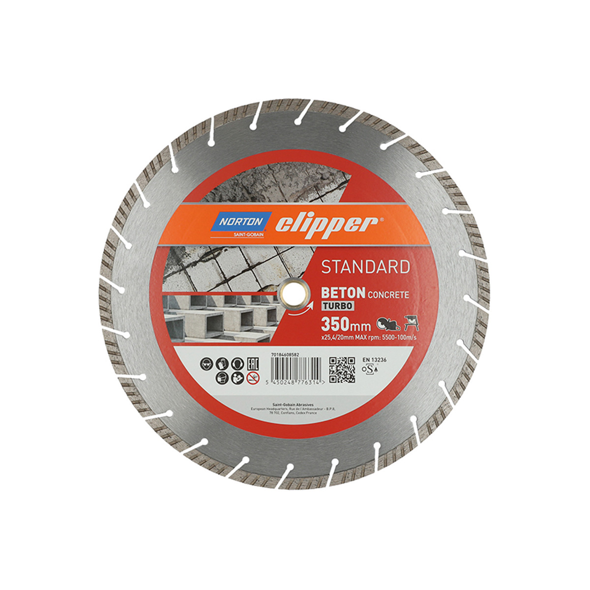 Diamantscheibe Standard Beton Turbo Ø350