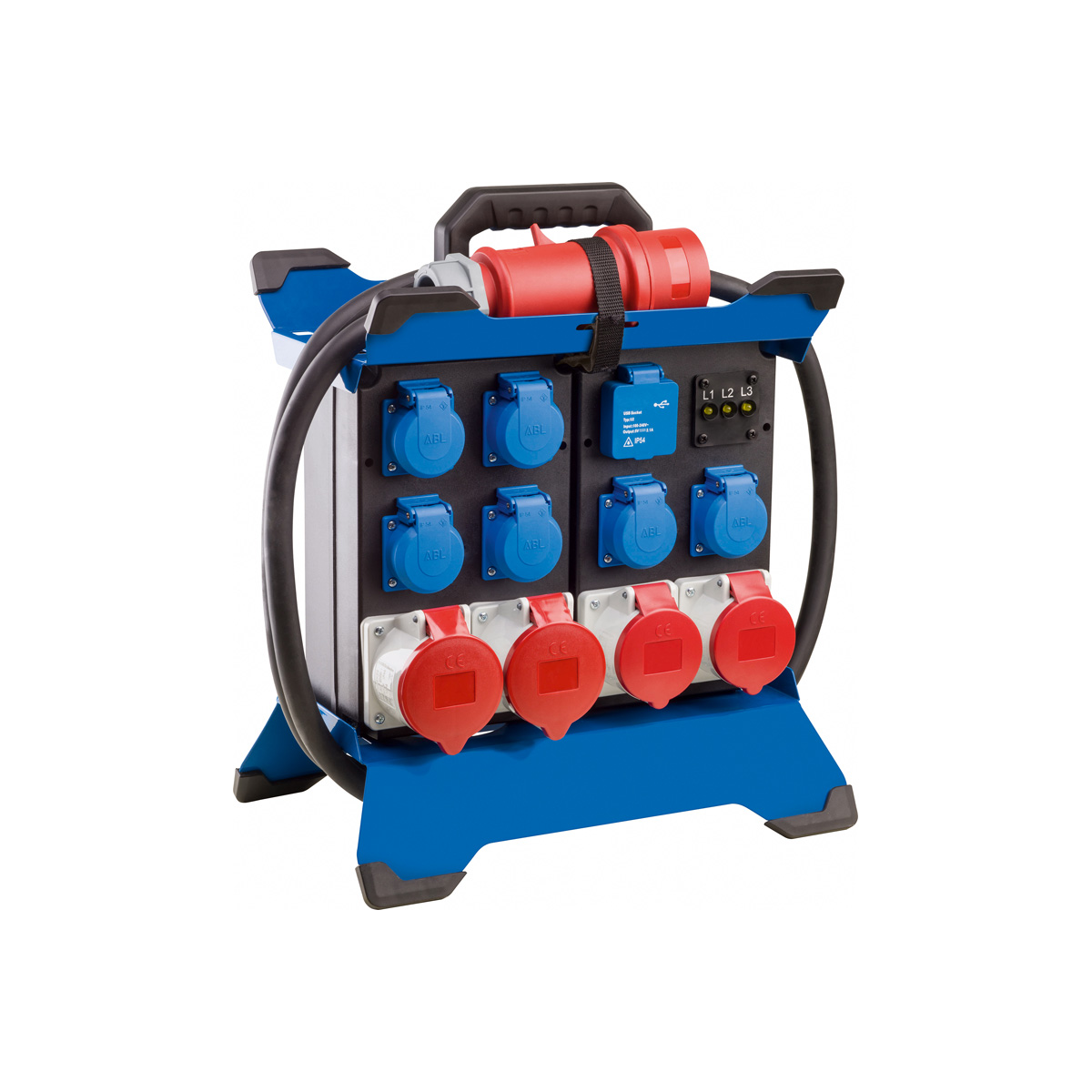 lag199406 CEE Stromverteiler IP44 Stecky DUO 3 Fischbacher 2 Stromverteiler STECKY DUO 4 CEE16A CEE32A CEE3p FI40A 4011160609343