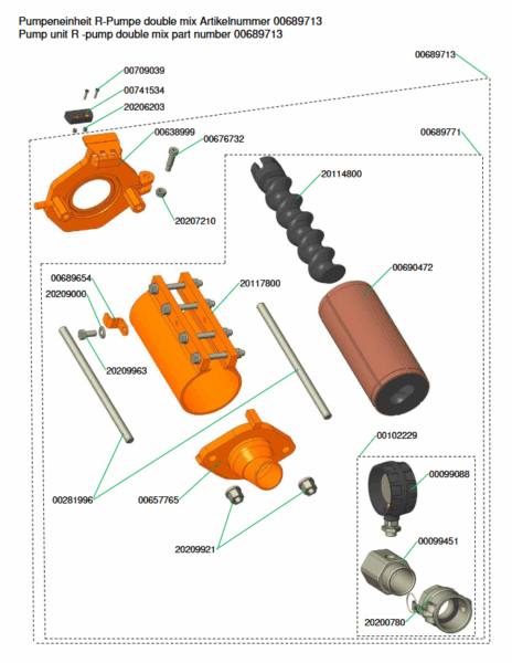 Pumpeneinheit R-Pumpe double mix Artikelnummer 00689713