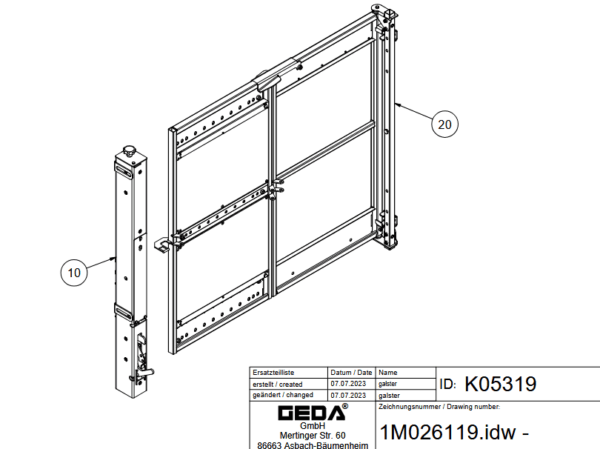1M026119 -_K05319 SCHACHTTÜR RAMPE „FLEXY“