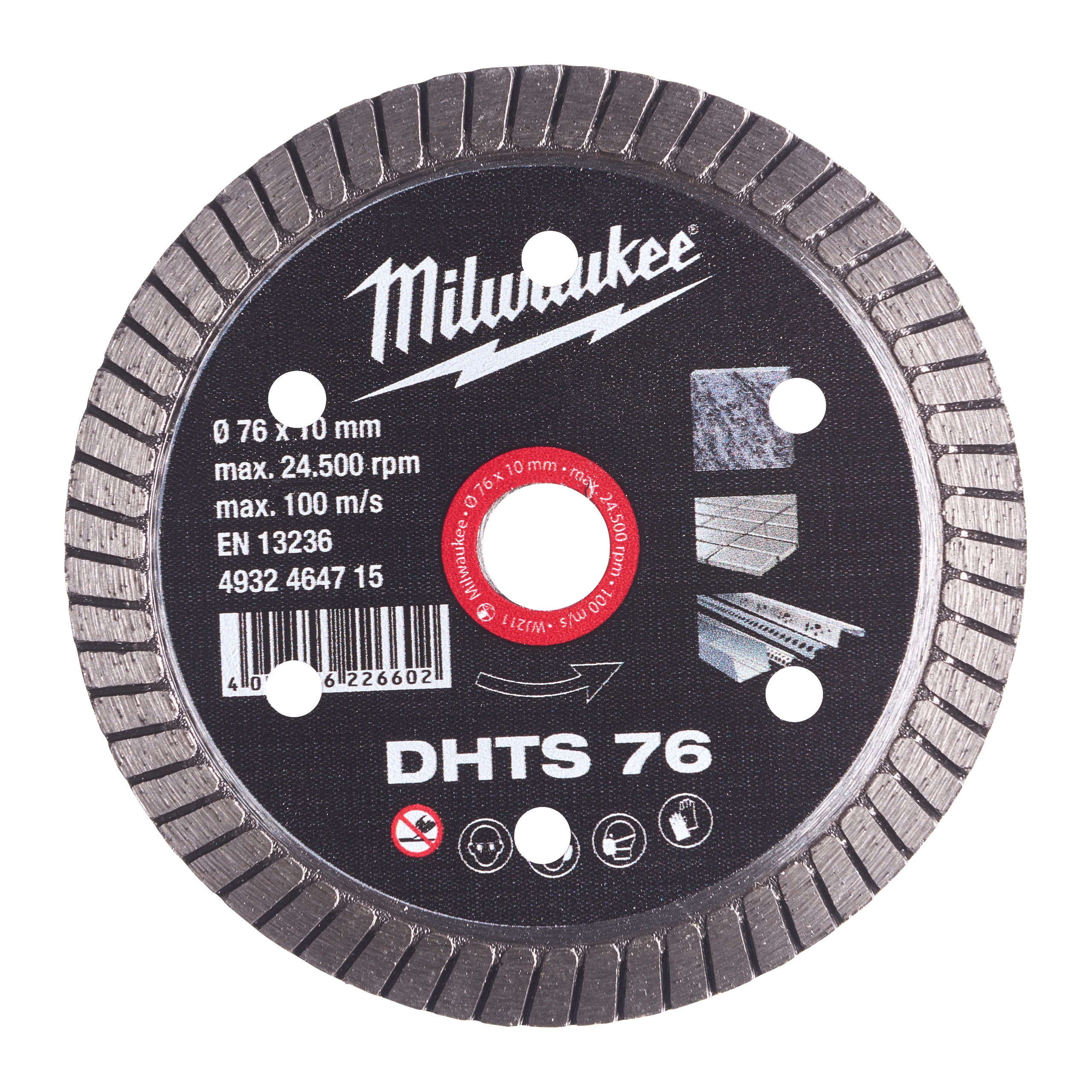 4932464715 Hero 1 Milwaukee Diamanttrennscheibe DHTS 76 mm Milwaukee Diamanttrennscheibe DHTS 76 mm