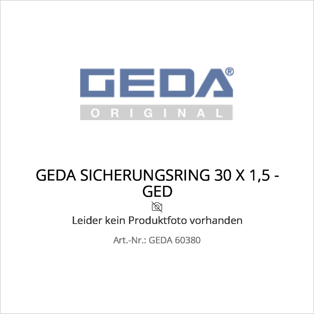 Geda sicherungsring 30 x 1,5 - ged 60380 (geda 60380) – Geda sicherungsring 30 x 1,5 - ged 60380