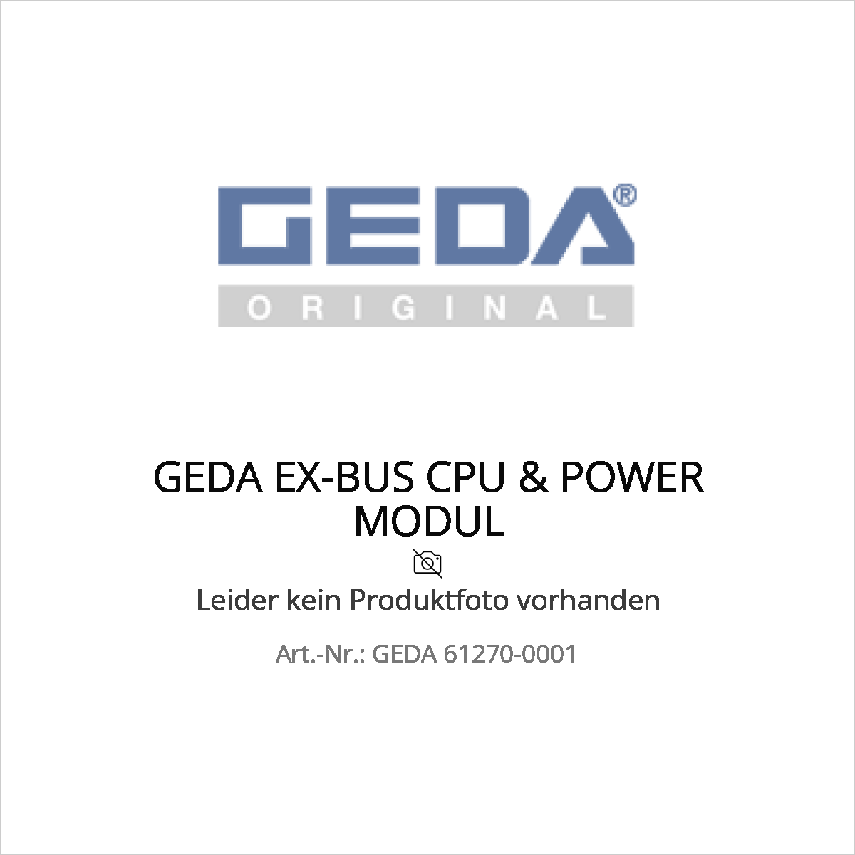Geda ex-bus cpu & power modul programmiert - ged 61270-0001 (geda 61270-0001) – Geda ex-bus cpu & power modul programmiert - ged 61270-0001