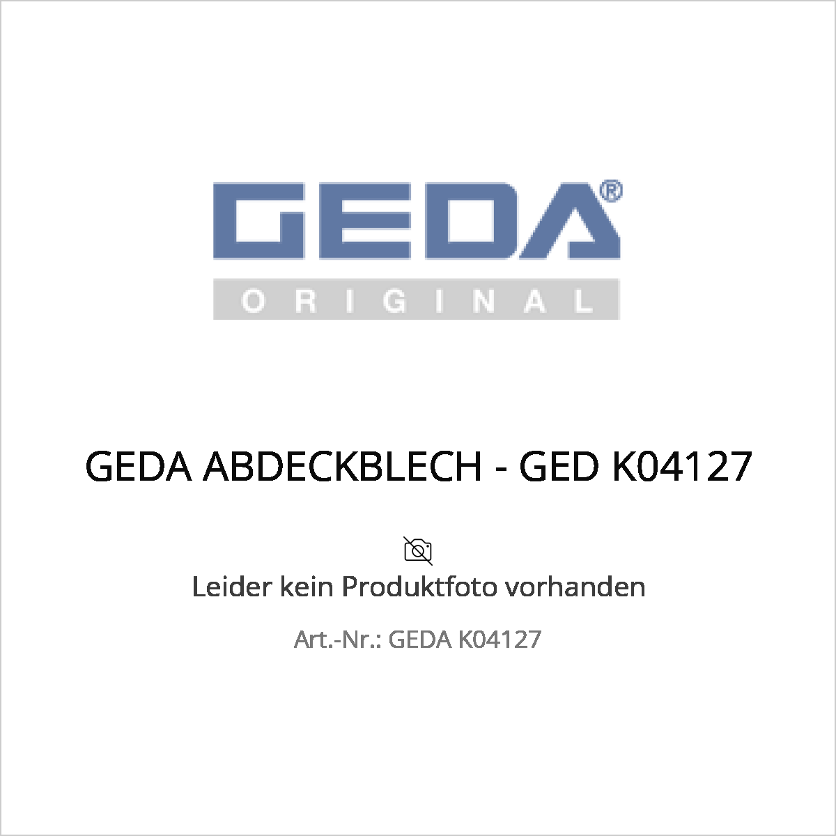 Geda abdeckblech - ged k04127 (geda k04127) – Geda abdeckblech - ged k04127