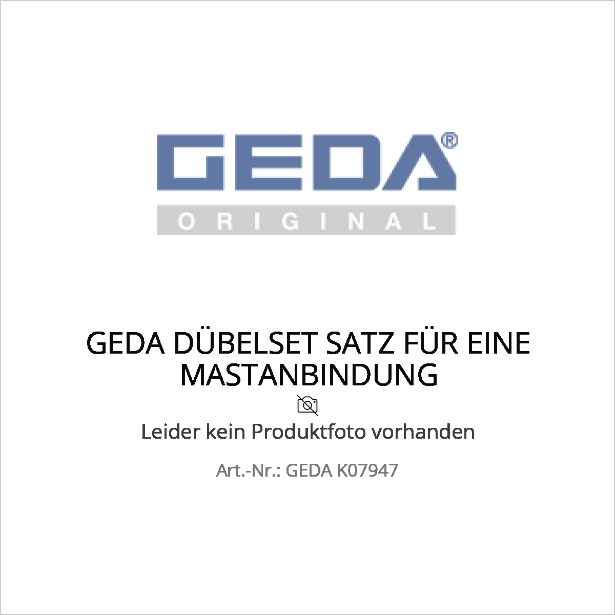Geda dübelset satz für eine mastanbindung (8 x dübel m16 inkl. Mörtel) - ged k07947 (geda k07947) – Geda dübelset satz für eine mastanbindung
(8 x dübel m16 inkl. Mörtel) - ged k07947