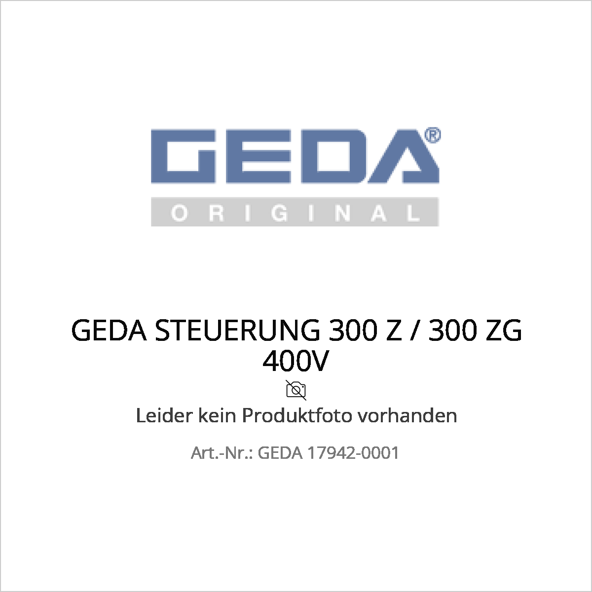 Geda steuerung 300 z / 300 zg 400v - ged 17942-0001 (geda 17942-0001) – Geda steuerung 300 z / 300 zg 400v - ged 17942-0001