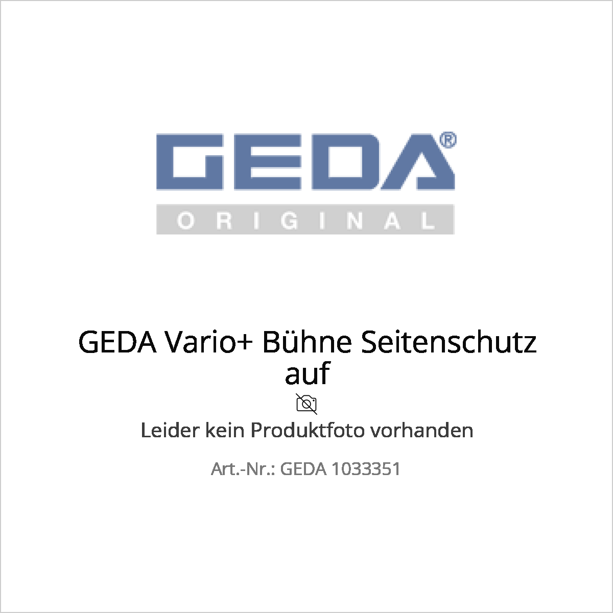 GEDA Vario+ Bühne Seitenschutz auf allen Seiten klappbar (Bühnenneigung einstellbar) – 1033351 – GEDA 1033351