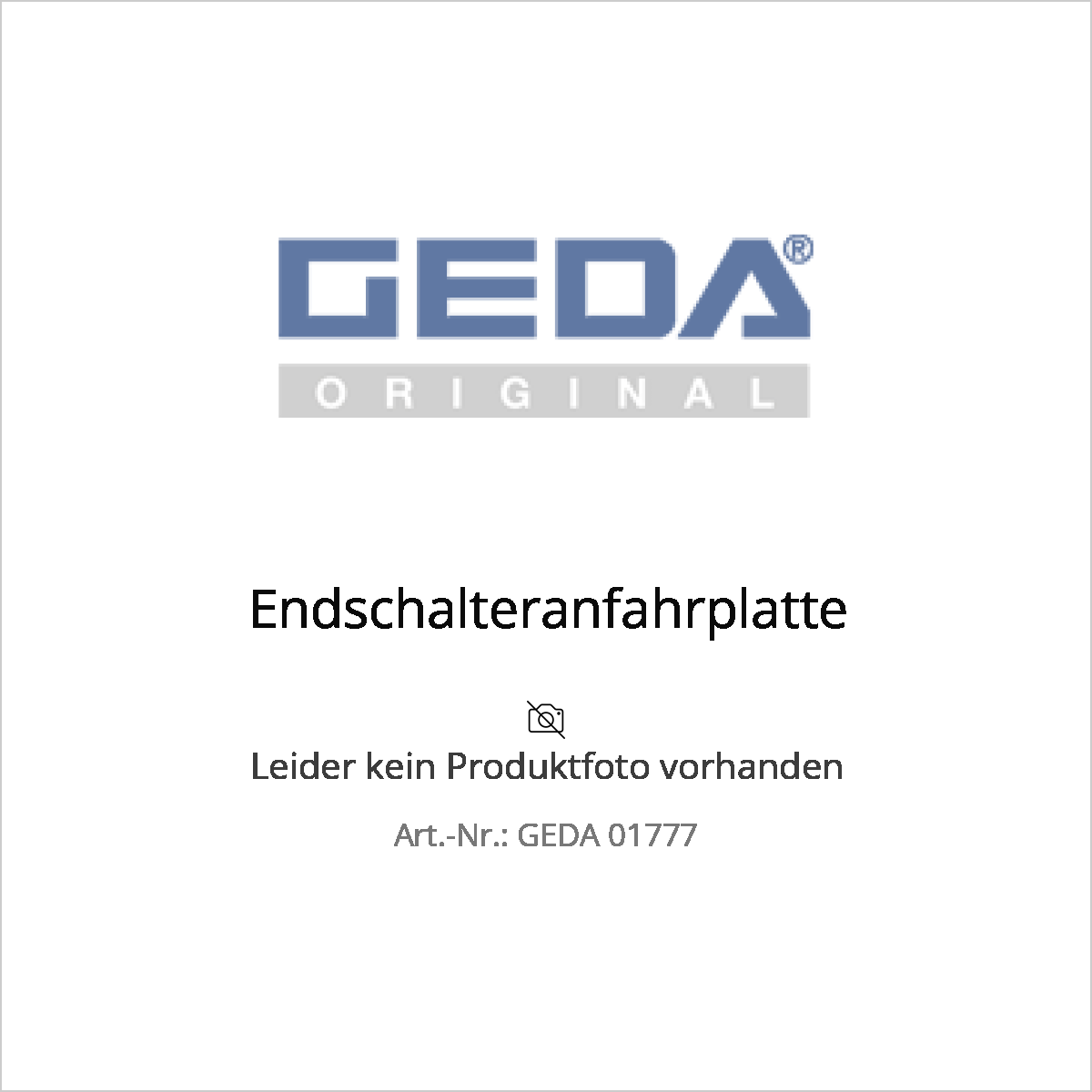 Endschalteranfahrplatte