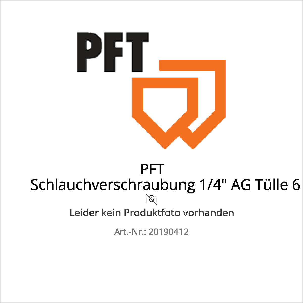 Pft schlauchverschraubung 1/4" ag tülle 6 mm 20190412 (20190412) – Pft schlauchverschraubung 1/4" ag tülle 6 mm 20190412